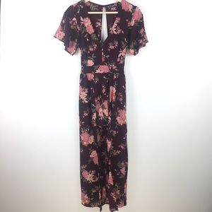 NWOT Floral Romper Maxi Duster Size 7